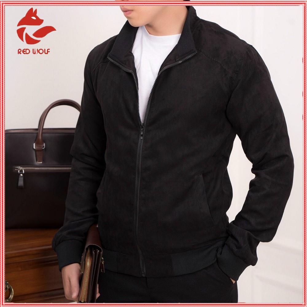 Áo khoác da lộn nam tay chun bomber ,áo khoác da lộn cao cấp 4 màu giữ nhiệt tốt, dáng ôm nhẹ | BigBuy360 - bigbuy360.vn