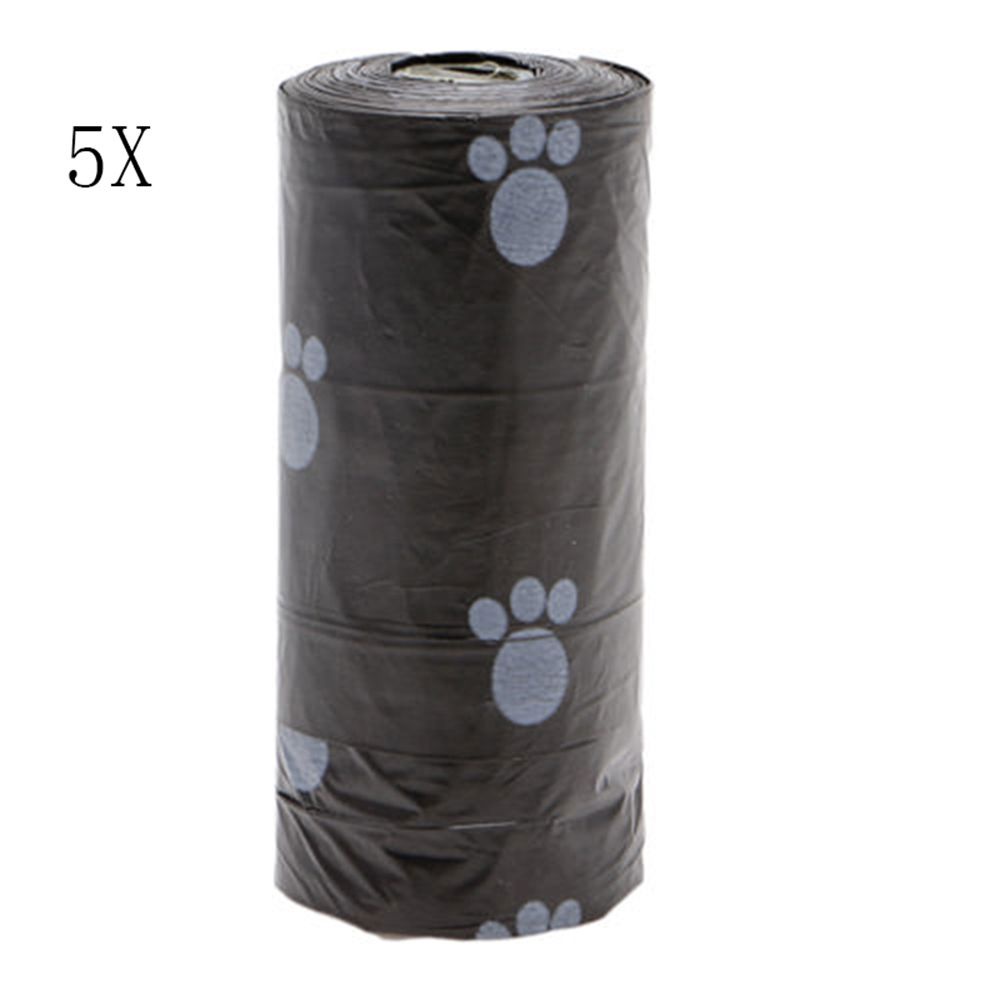 Set 5 cuộn với 75 túi đựng rác bằng nhựa phân hủy sinh học nhiều màu sắc tùy chọn