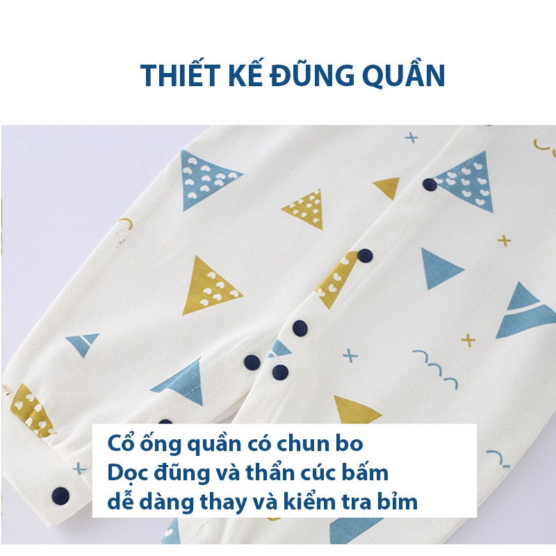 Body dài tay mặc thu đông body liền thân bodysuit dài tay cotton cho bé trai bé gái Hàng Quảng Châu Xuất Hàn SLT04