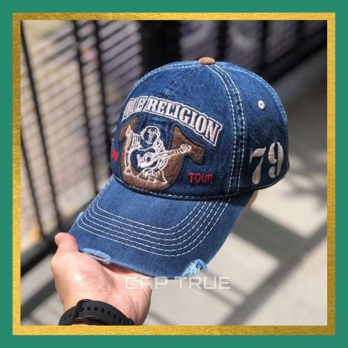 Nón Kết Ông Địa TRUE RELIGION JEAN Logo Thêu Thời Trang Nam Nữ Phố Nón Sài Gòn