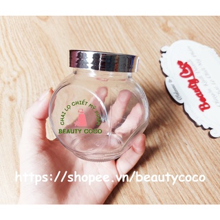 Lọ Thủy Tinh Nghiêng 180ml Hũ Đựng Mỹ Phẩm Các Loại Hạt Gia Vị Mật Ong