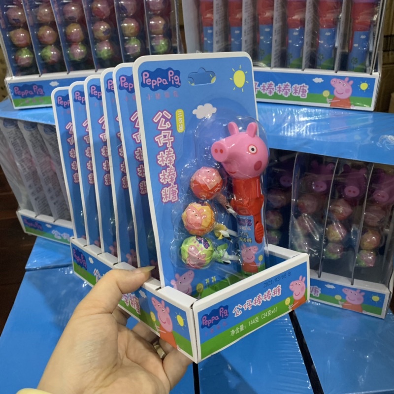 ( Hàng hot ) Kẹo mút đồ chơi heo Peppa Pig xuất xứ HongKong