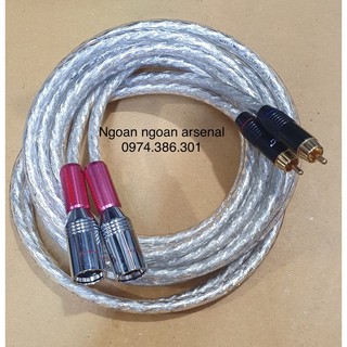 dây tín hiệu chuyển jack canon xlr đực, cái ra jack hoa sen rca av đực cao cấp