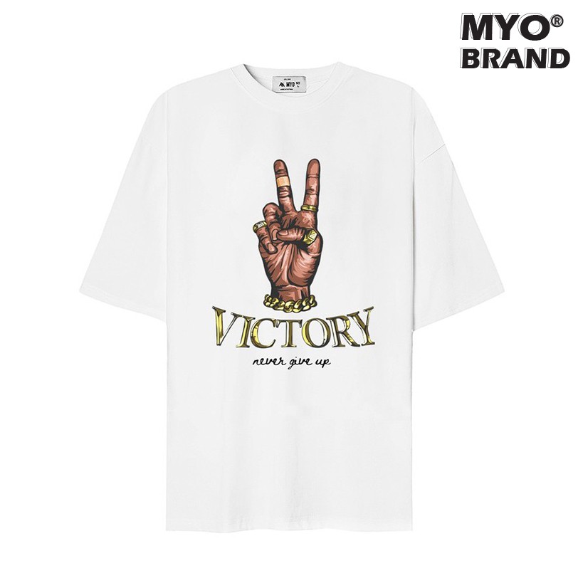 Áo Thun Đẹp MYO Vải Cotton In Hình Victory