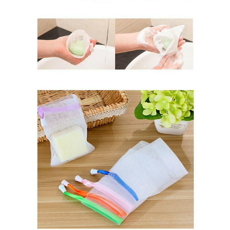 Túi lưới đựng xà phòng tạo bọt 9×15cm