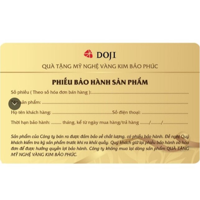 Quà tặng Kim Bảo Phúc DOJI - Khánh thần tài DEBYS-Q001