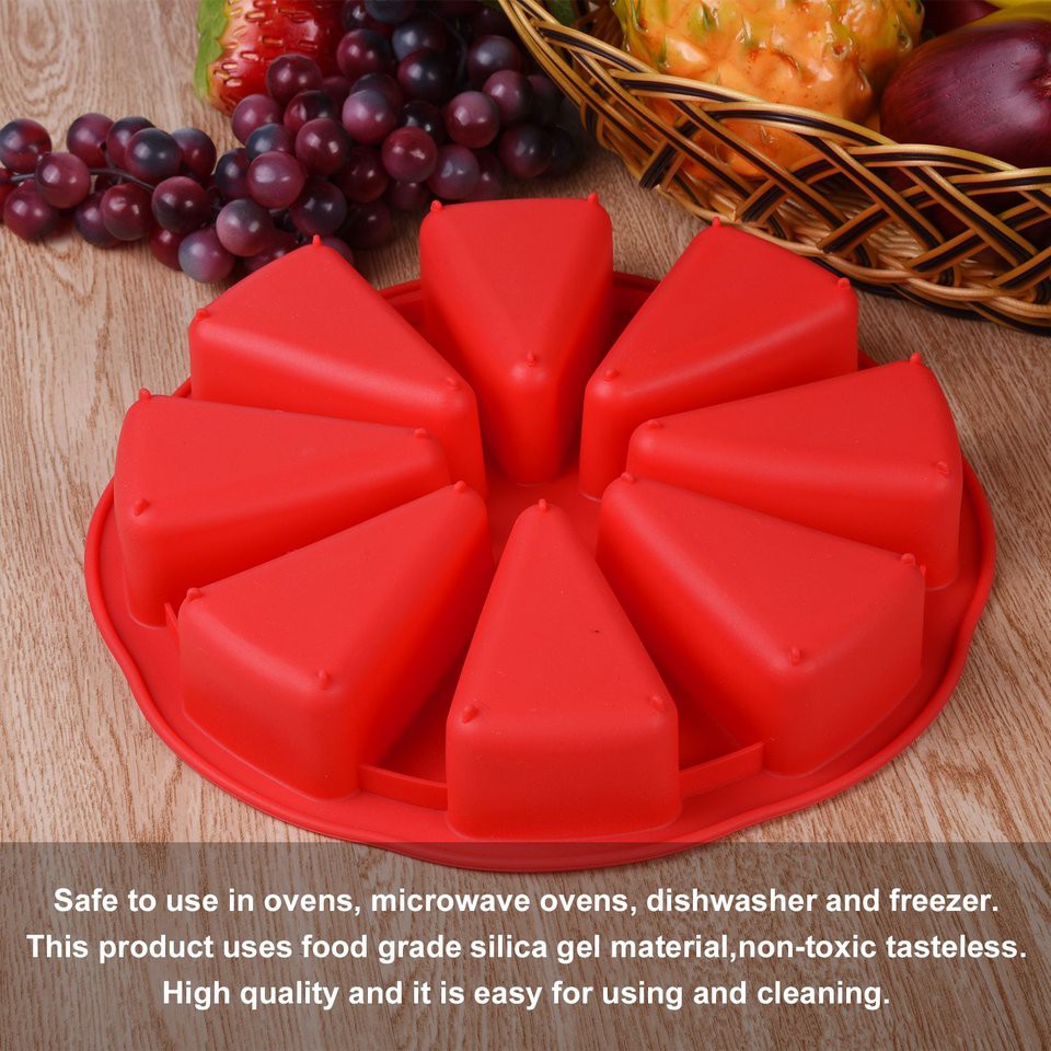 Khuôn Silicone Làm Bánh Pizza 8 Ô