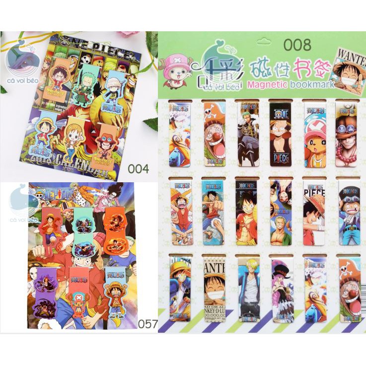 [SALE GIÁ XƯỞNG] [Bộ 6 -18 chiếc] Bookmark nam châm kẹp sách dấu trang One piece Đảo hải tặc manga anime