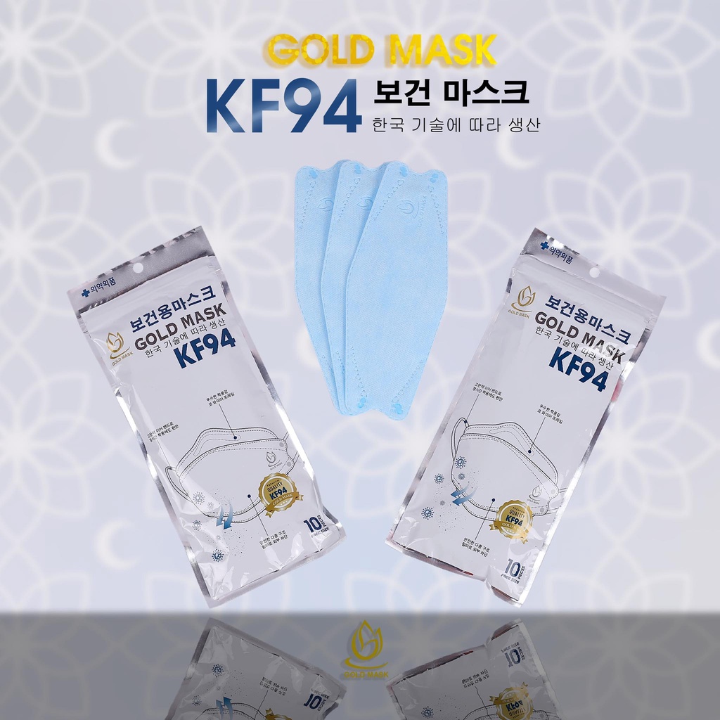 50 Chiếc Khẩu trang 4 Lớp KF94 GOLD MASK Chống Bụi Mịn Và Kháng Khuẩn Hàng Cao Cấp Hàn Quốc