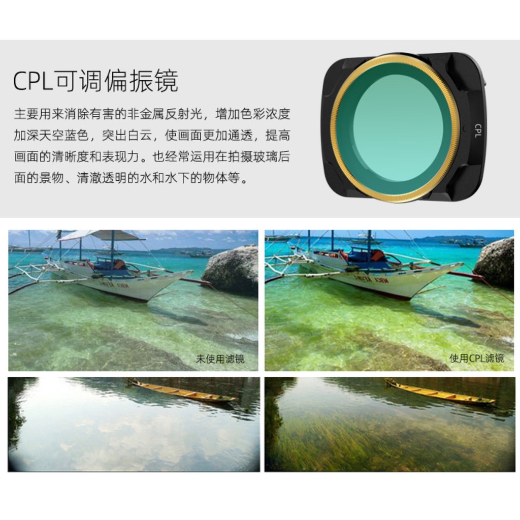 Kính lọc Mavic Air 2 của SunyLife. Bộ kính lọc CPL/ND8/ND16. Filter ND combo filte air 2