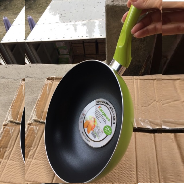 Chảo chống dính sâu lòng 24 cm Kangaroo cao cấp siêu bền tay cầm chống nóng