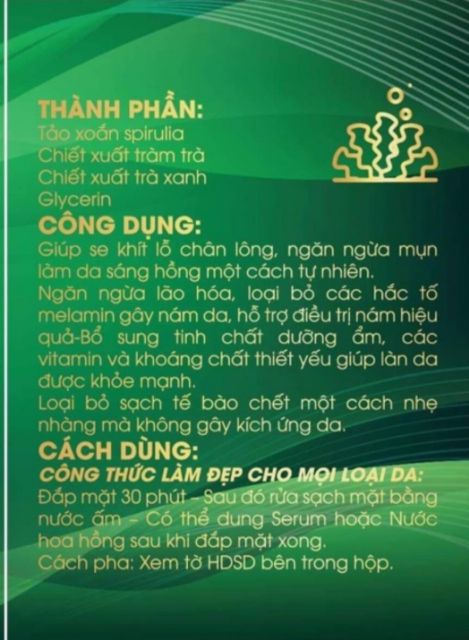 Ủ tảo xoắn tươi ATOLA  huyền phi | BigBuy360 - bigbuy360.vn