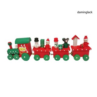(daminglack) Xe Lửa Mini Bằng Gỗ Đáng Yêu Trang Trí Giáng Sinh