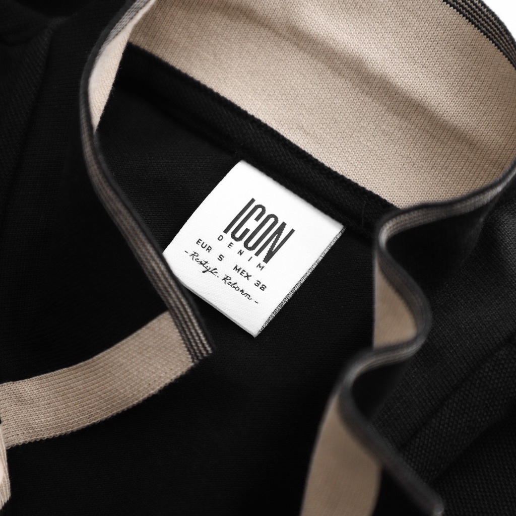 Áo Thun Polo Nam ICON DENIM Owl Logo In Black Thanh Lịch PLID0010