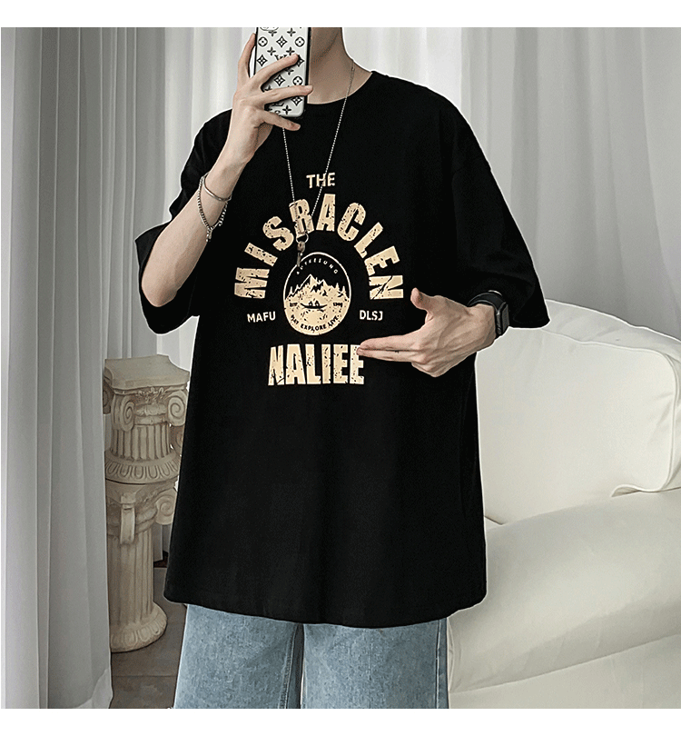 Áo Thun Nam Tay Ngắn Phong Cách Nhật Bản Size M-8Xl