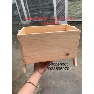 HỘP GỖ XÍCH ĐU CẮM HOA