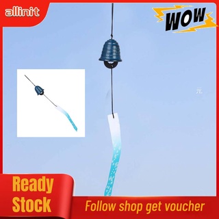 Chuông gió Allinit màu xanh lam bằng sắt mạ đồng phong cách cổ điển Nhật Bản trang trí nội thất / văn phòng
