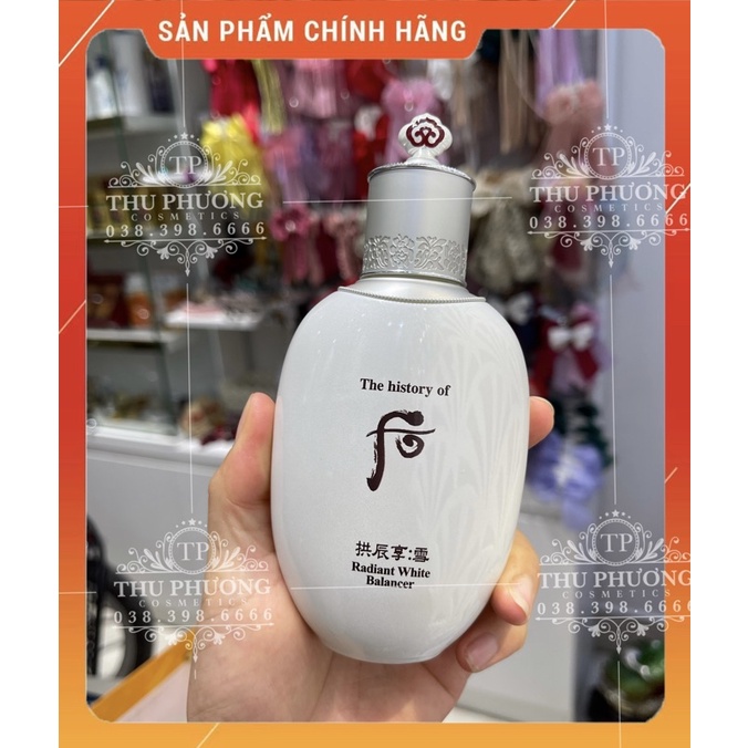 Nước hoa hồng trắng da radiant white balancer whoo ( tách set )