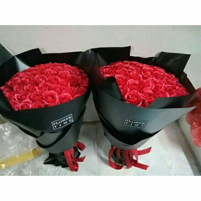 Bó hoa hồng sáp thơm 50 bông (inbox chọn màu hoa)