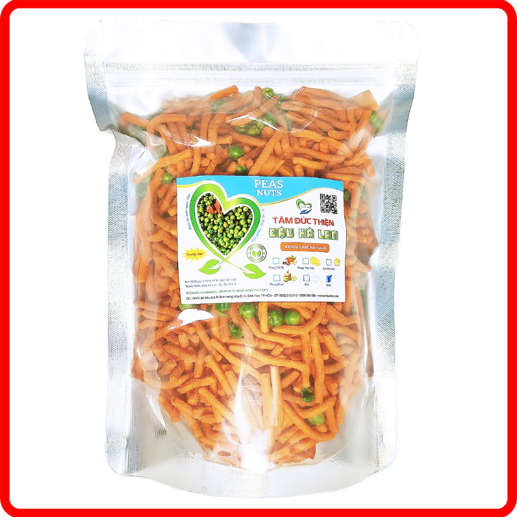 Combo 2 Túi 2 Vị: Đậu Phộng Da Cá Phô Mai 500GR và Bim Bim Que &amp; Đậu Hà Lan 405GR Tâm Đức Thiện