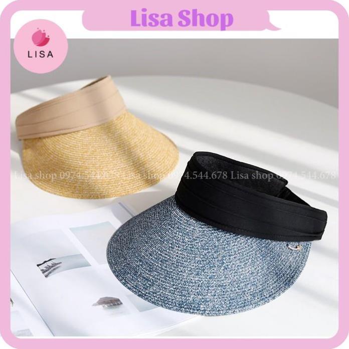 [HÀNG CAO CẤP- ẢNH THẬT] Mũ cói , Nón cói hở đỉnh đầu chống nắng thời trang phong cách hè 2021, mẫu M9