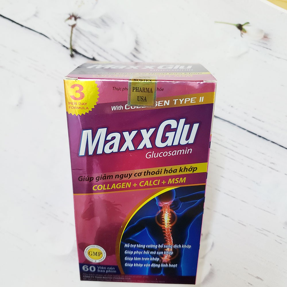 Giảm đau xương khớp MaxxGlu giảm nguy cơ thoái hoá khớp hộp 60 viên