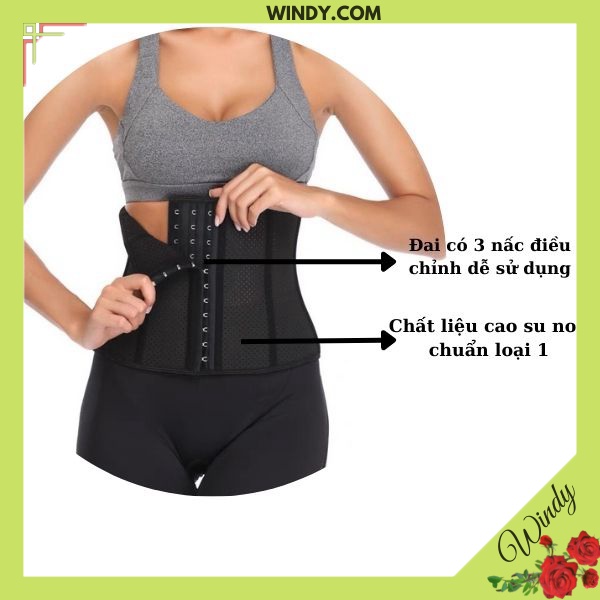 Đồ Định HÌnh Đai Nịt Bụng Latex Sau sinh 9 Xương Cao su non có hàng nghàn lỗ Thông Hơi thoáng mát Windy.com