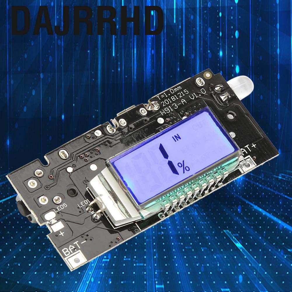 Dajrrhd Dual USB 5V 1A/2.1A LCD Power Bank 18650 Lithium Battery Charger DIY Module