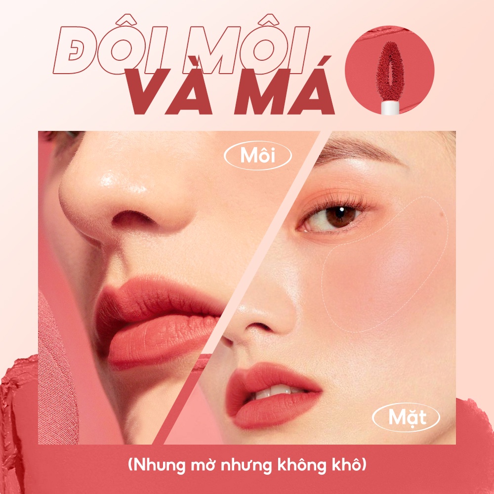 Son kem Kiêm Má Hồng O.TWO.O Sắc Tố Cao velvet son bóng nội địa trung son lì  30g