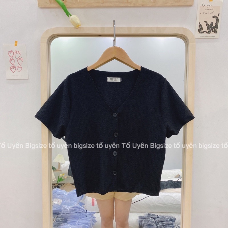 (T.U Bigsize 50-90kg) Áo Croptop 4 Khuy Phong Cách Ulzzang A34