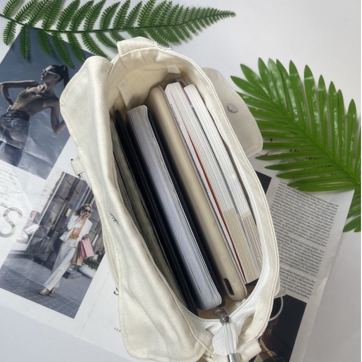 Túi đeo chéo Hazin nam nữ thời trang đi học để sách vở đồ dùng vải canvas đẹp giá rẻ chất lượng tốt HZM12