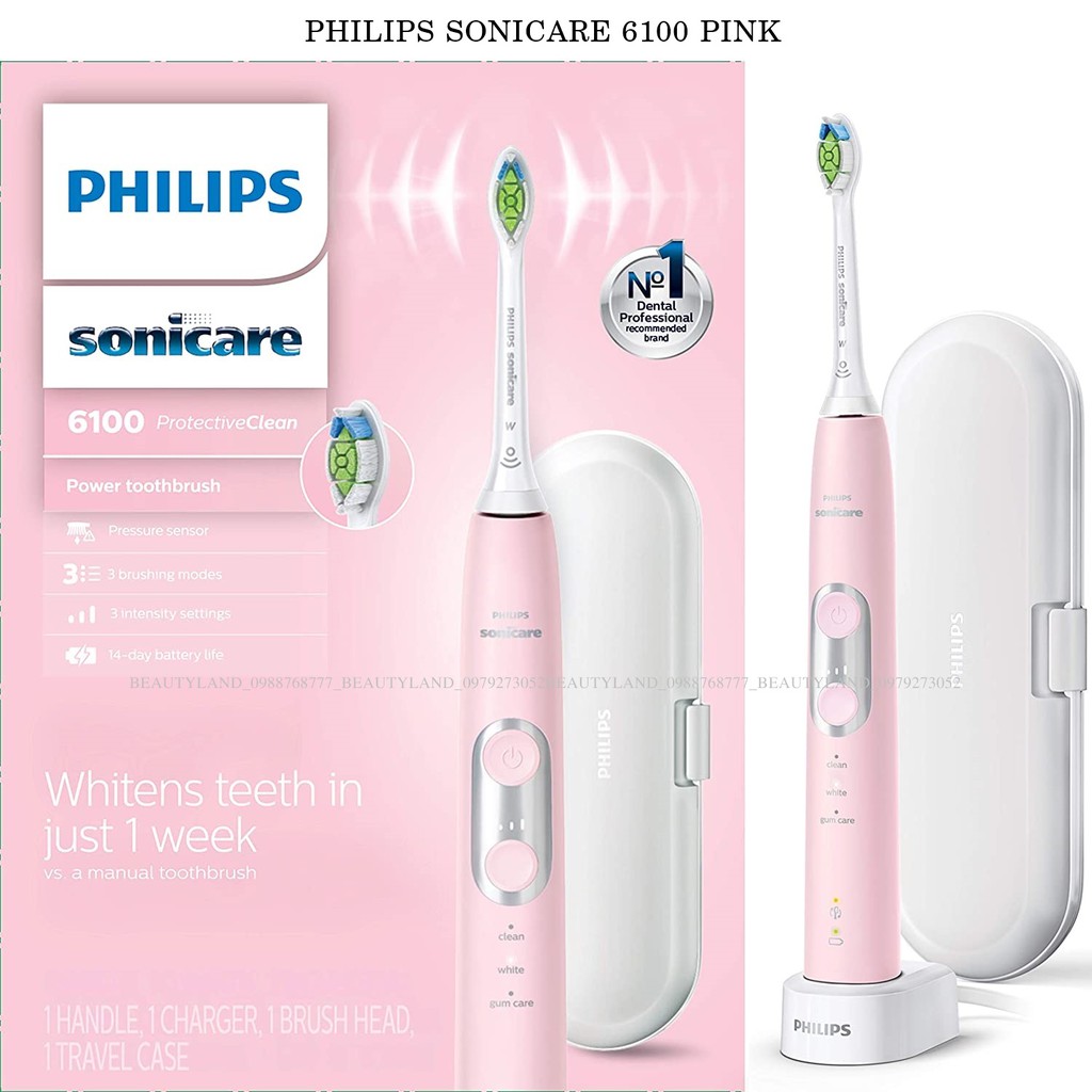 Bàn chải điện Philips Sonicare ProtectiveClean 1100 , 4100 , 5100 , 6100 , 7300 ( hàng mỹ )