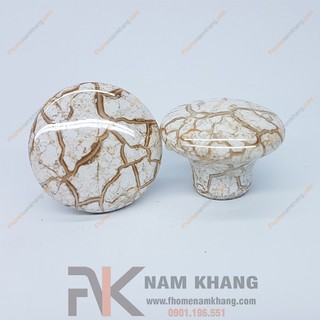 Núm cửa tủ sứ vân NK044 (Màu Sứ)
