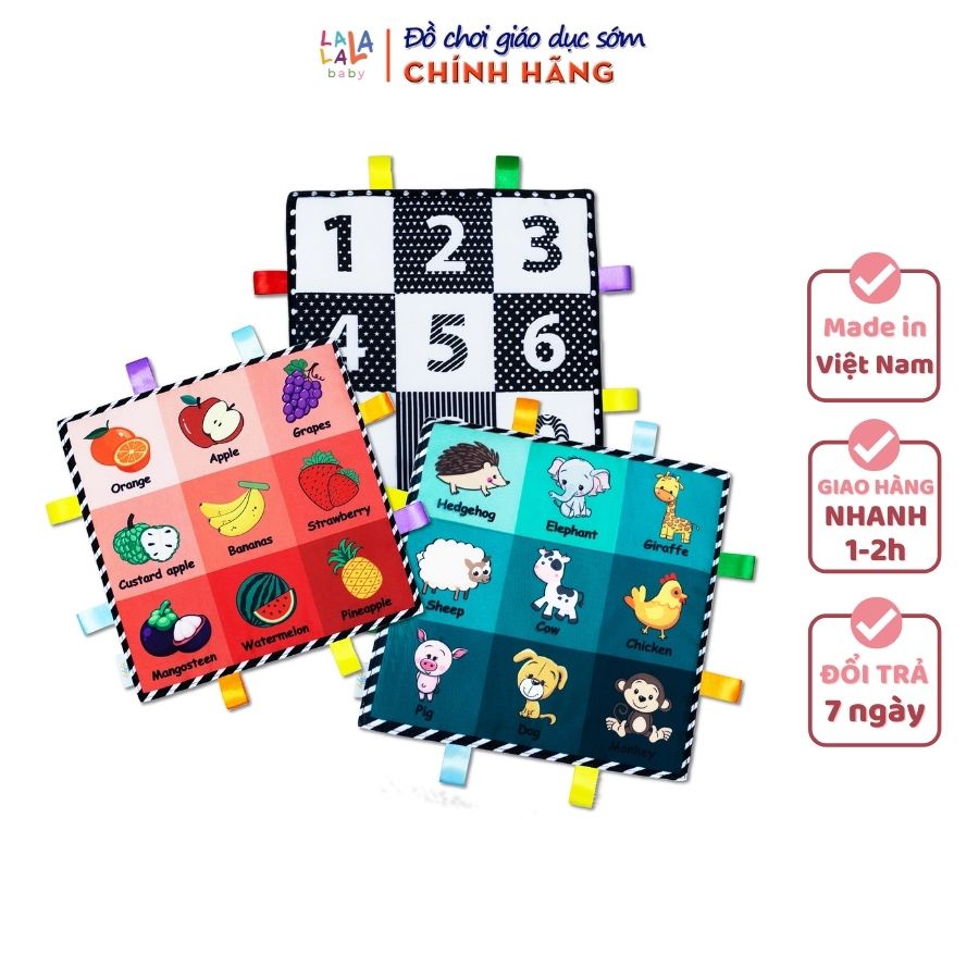 Tranh vải kích thích thị giác cho bé sơ sinh, phát triển não bộ. Chính hãng Lalala baby