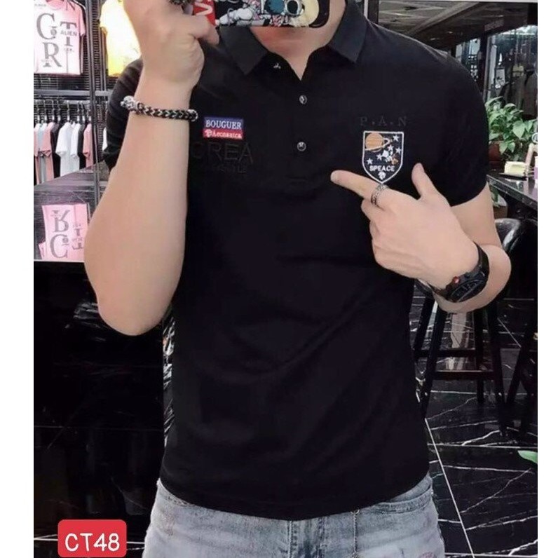 Áo thun nam tay ngắn có cổ- áo phông nam cổ bẻ chất coton co giãn nhiều mẫu PN ms49