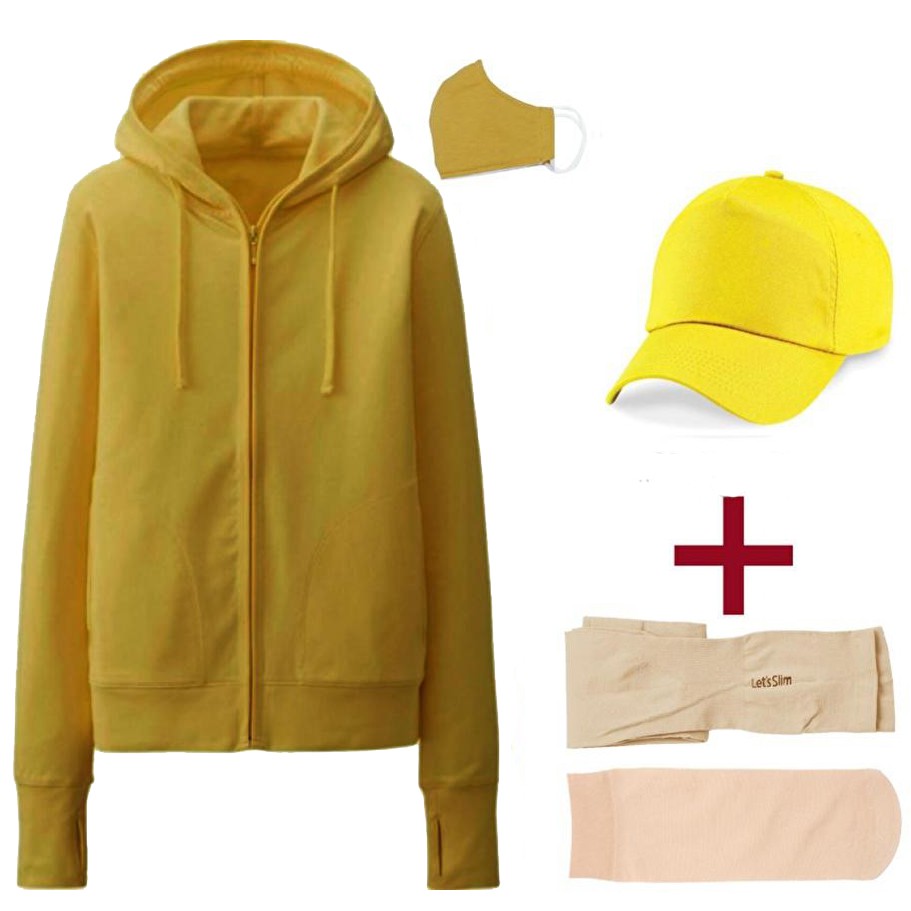 Bộ Áo Chống Nắng Nữ Kèm Khẩu Trang + Mũ Lưỡi Trai + Găng Tay + Tất ( Nhiều màu) | BigBuy360 - bigbuy360.vn