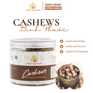 Hạt điều rang muối nguyên lụa 220g - loại a+ bình phước - home garden
