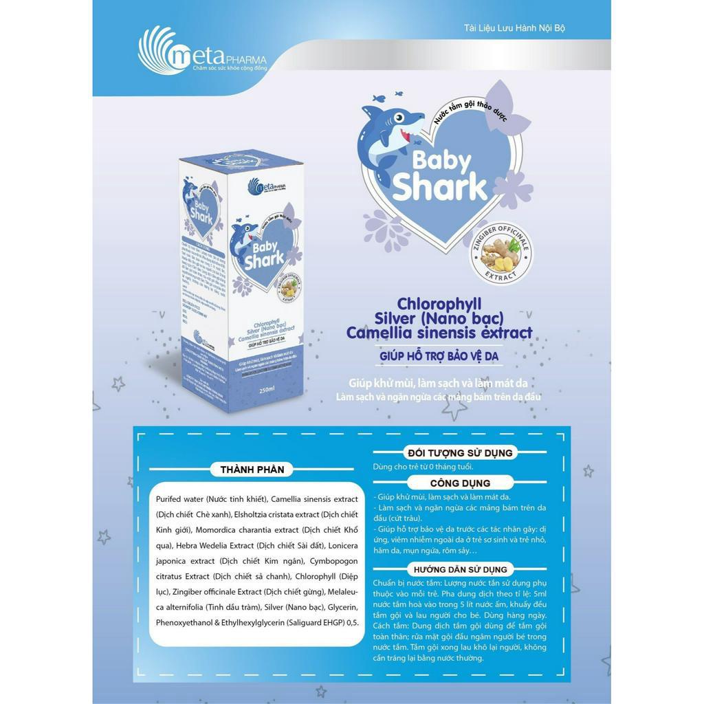 Sữa tắm gội dịu lành cho bé BABY SHARK 250ml