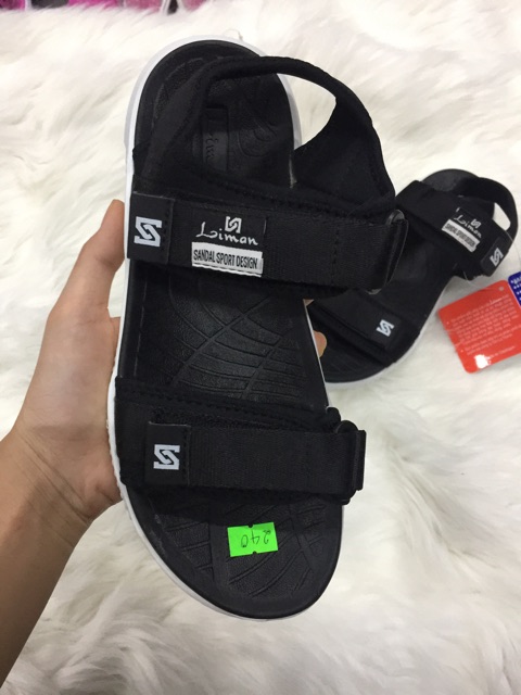 Dép quai hậu nam. Sandal nam nhẹ đen đế trắng bền đẹp