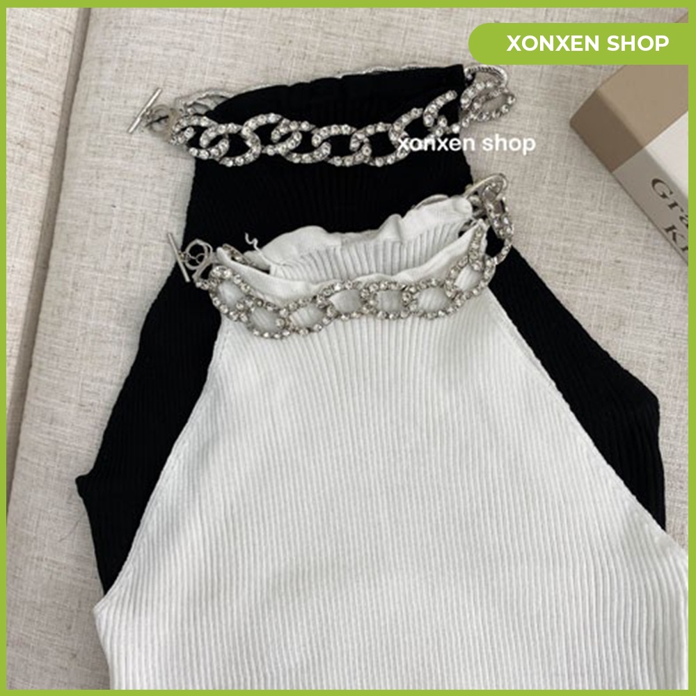Áo len 3 lỗ áo len dệt kim có xích XONXEN SHOP QUẢNG NGÃI freesize mã 89010