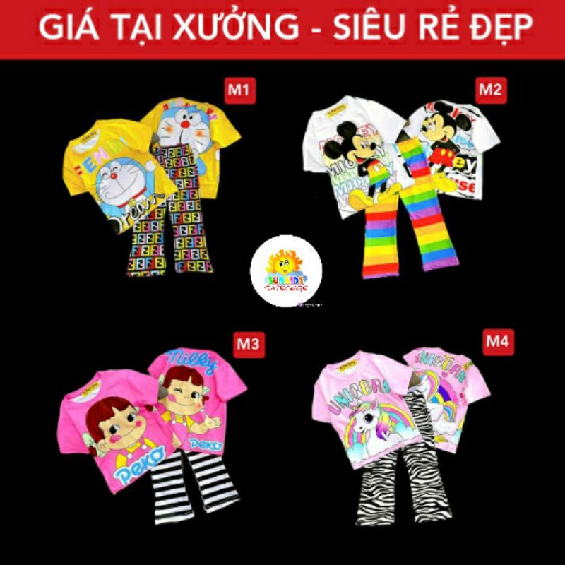🔥LOẠI 1🔥 SIZE ĐẠI GBND4 Đồ bộ ngắn tay quần dài bé gái size đại thun lạnh 3D MECKEYKIDS 20kg-40kg