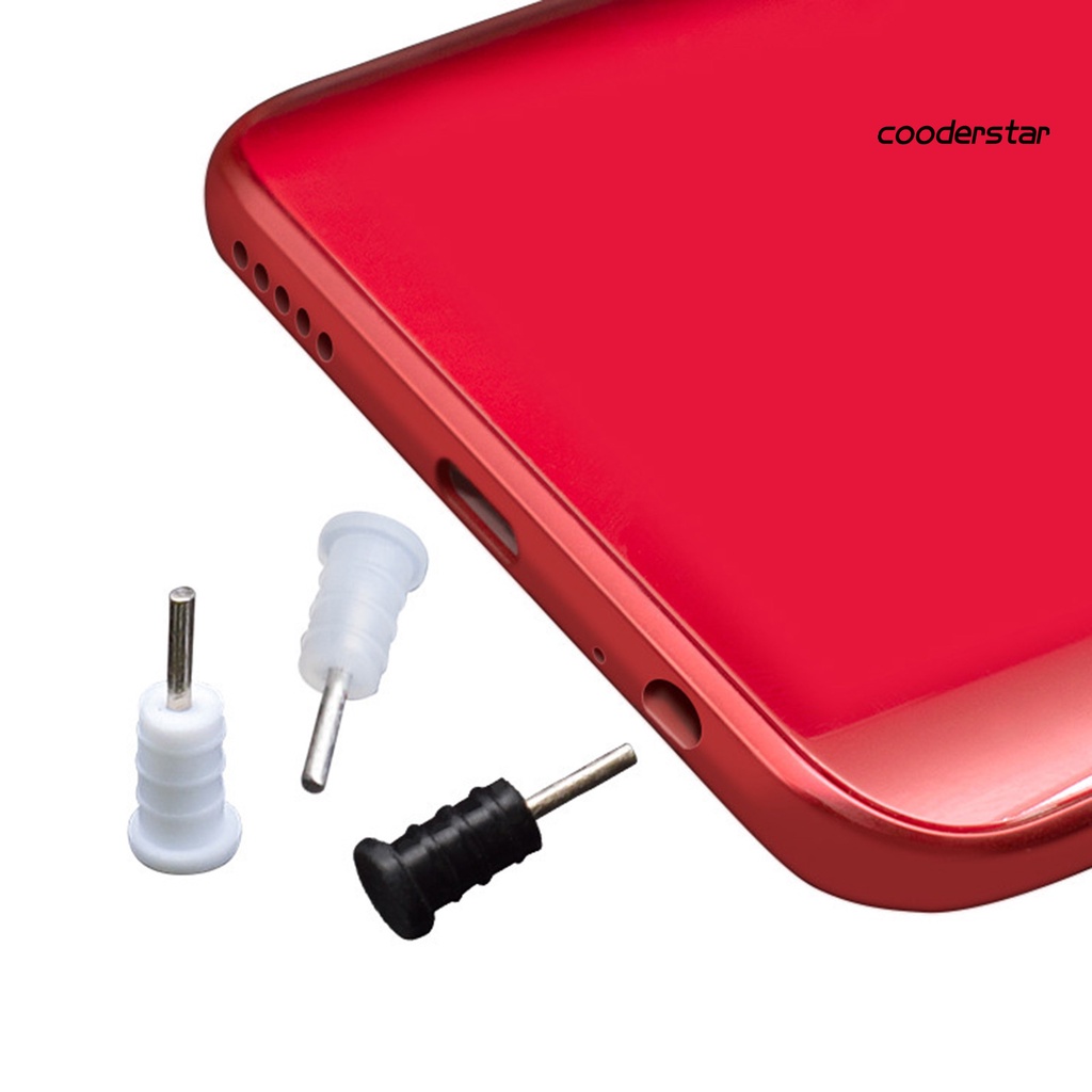 Set 5 nút silicon bịt chống bụi đa năng 3.5mm cho điện thoại thông minh