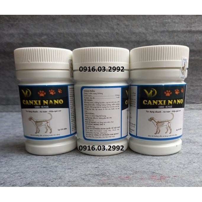 [Mã PET50K giảm Giảm 10% - Tối đa 50K đơn từ 250K] Canxi Nano cho chó mèo, Canxi cho chó chống hạ bàn cụp tai