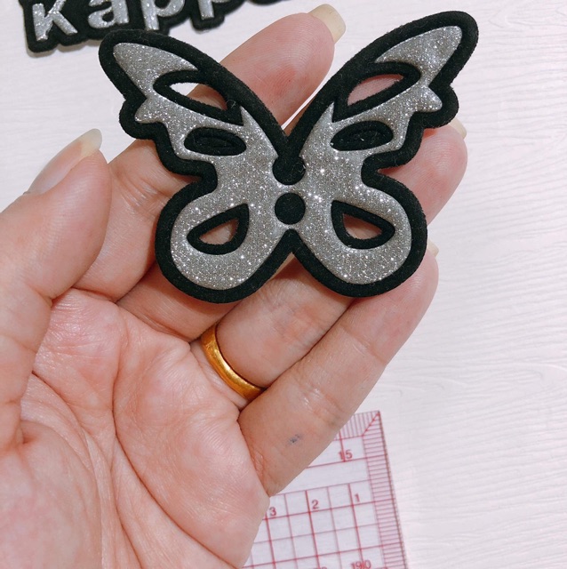 Sticker thêu,patch thêu,hình thêu bướm,kitty,kappa