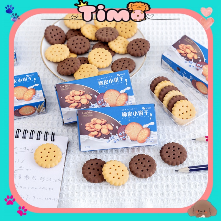 Gôm Tẩy Cute Hình Bánh Quy Xóa Nét Bút Chì Dễ Thương Sáng Tạo Đồ Dùng Học Tập VPK9