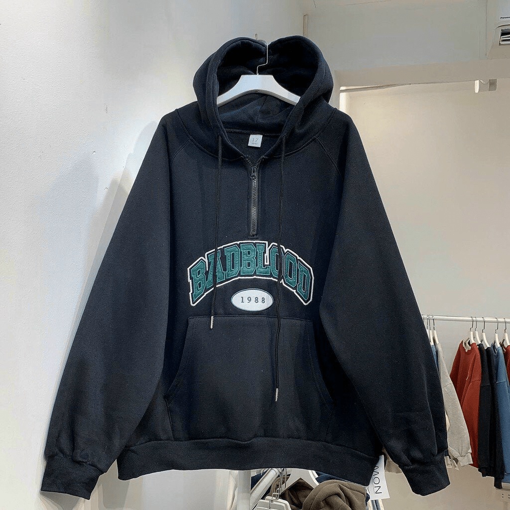 Áo Hoodies Nam Chui Đầu Nón Lớn In Chữ Form Rộng Mặc Đẹp Che Nắng Chắn Gió Hot Trend NEW UNISEX