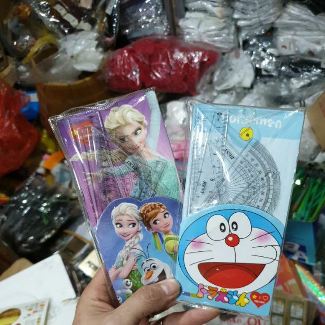 Bộ thước 4món kèm ví đựng loại đẹp