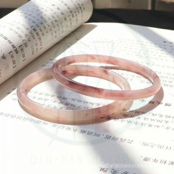 Set vòng tay bằng đá ngọc bích nhân tạo nhiều màu tùy chọn phong cách cổ điển Trung Quốc