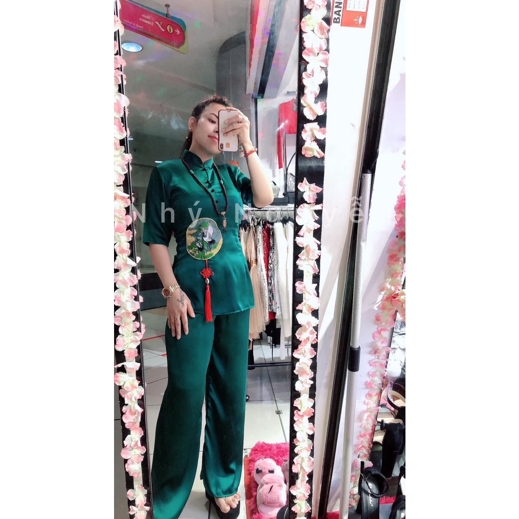 Bộ Lễ Đi Chùa Đính Dây May Mắn Tài Lộc MÀU XANH