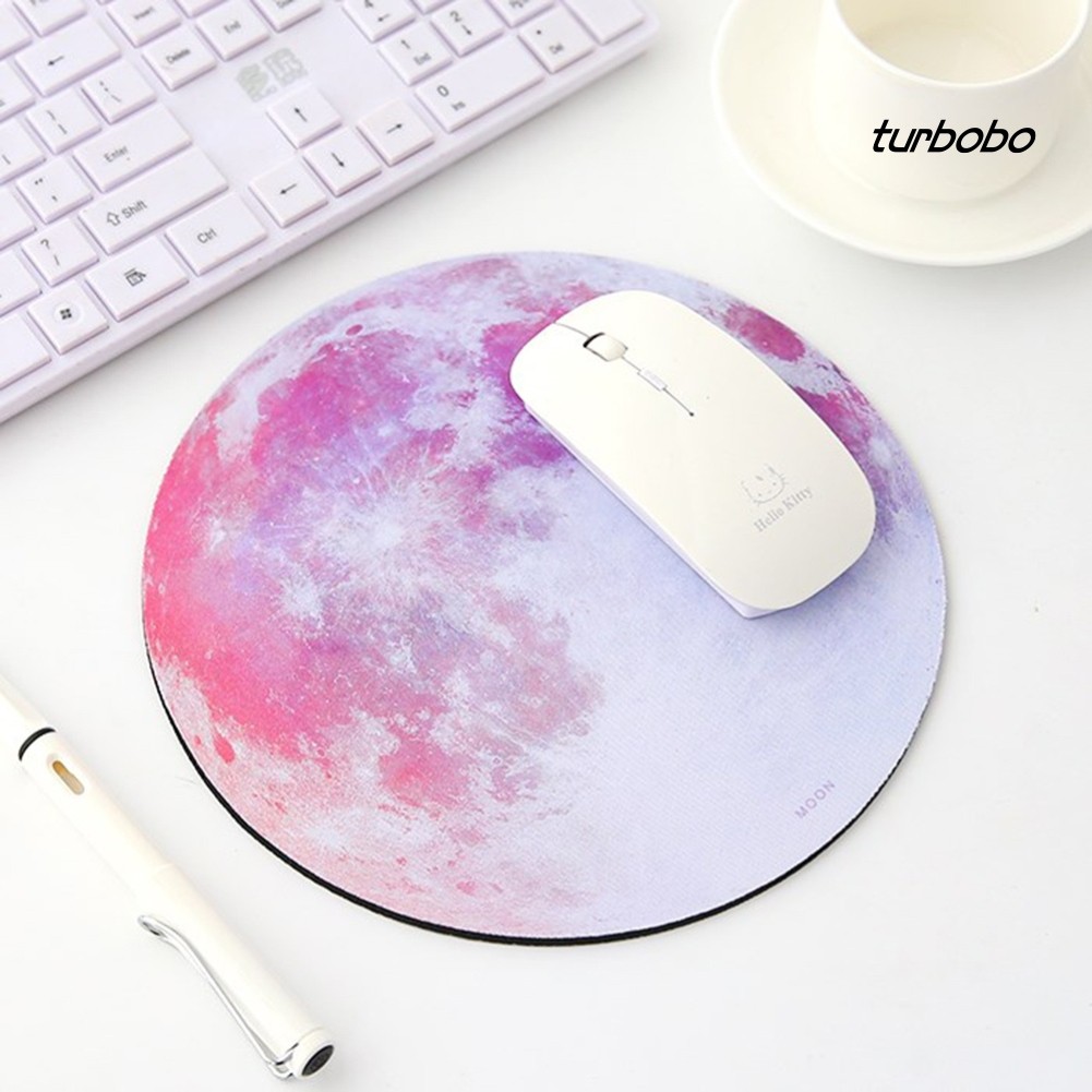 Miếng Lót Chuột Máy Tính Hình Tròn In Họa Tiết Mặt Trăng / Sao Hỏa